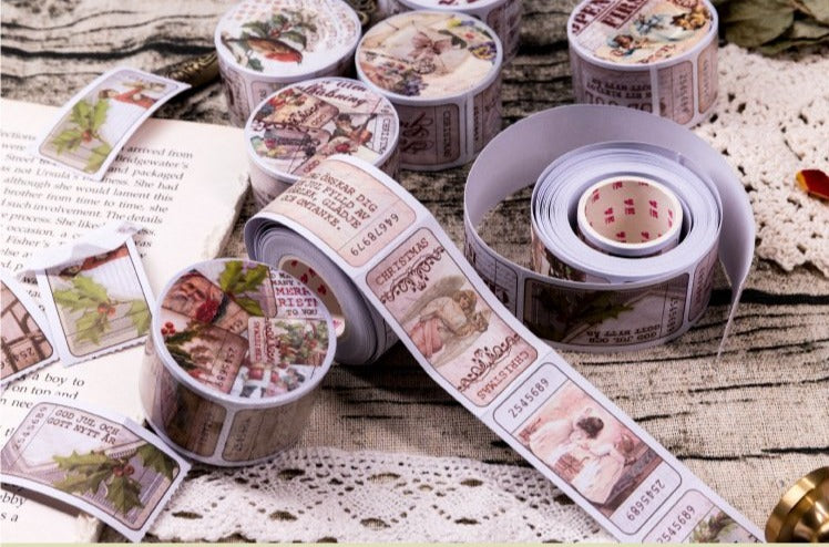 Retro Stamp Washi Sample