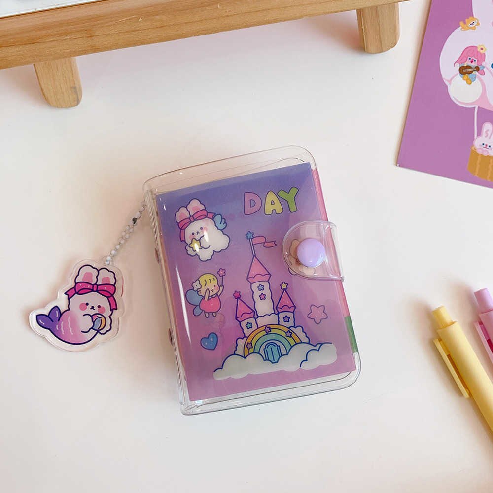 Kawaii Transparent Mini Ring Binder