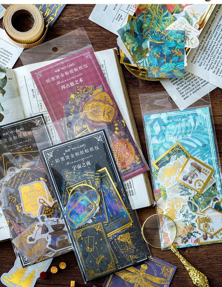 Renaissance Series Gold Foiled Stickers