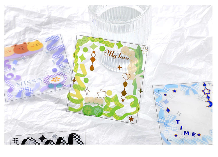 Checkered Confetti Stickers