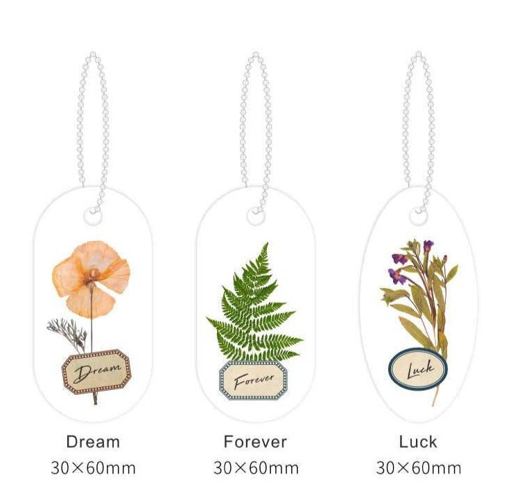 Dried Flowers Transparent Acrylic Charm
