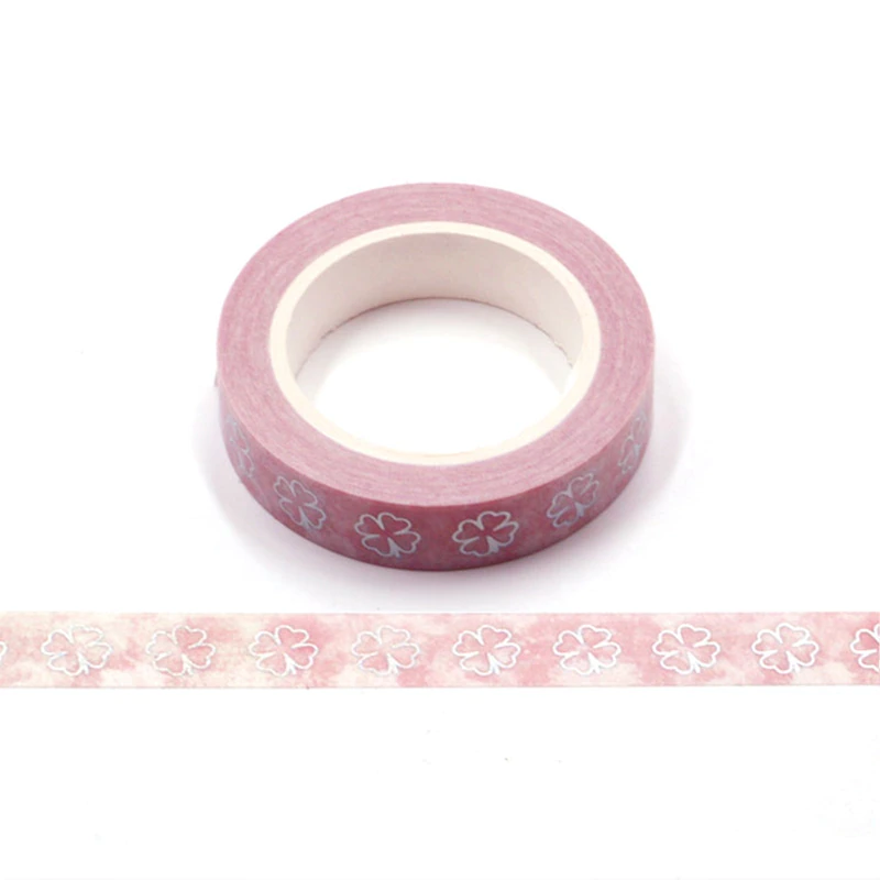 Lucky Clover Silver Foiled Washi Tape