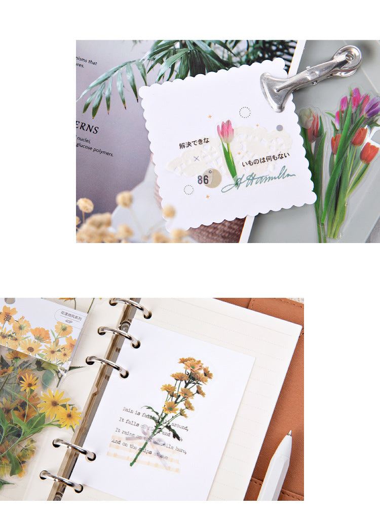 Pressed Flowers PET Stickers