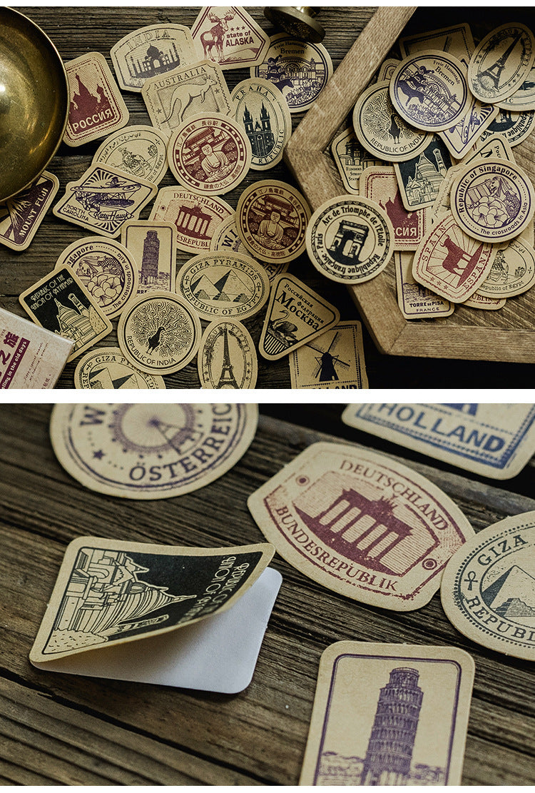 Vintage Travelling in the Old Days Planner Stickers