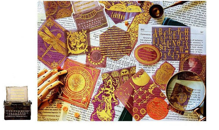 Renaissance Series Gold Foiled Stickers