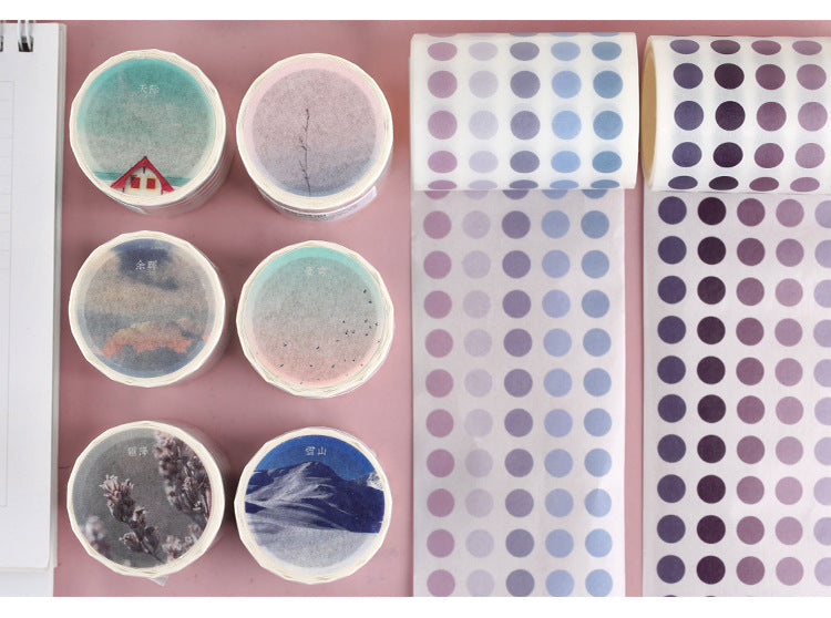 Polka Dot Washi Sticker- Scenery