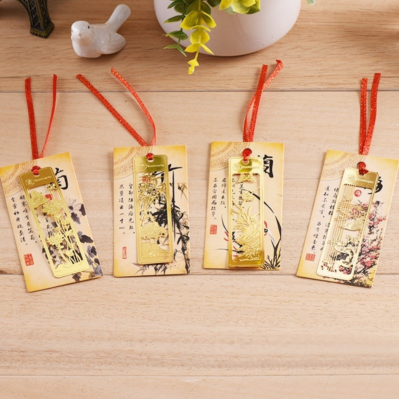 Vintage Crane Metal Bookmark