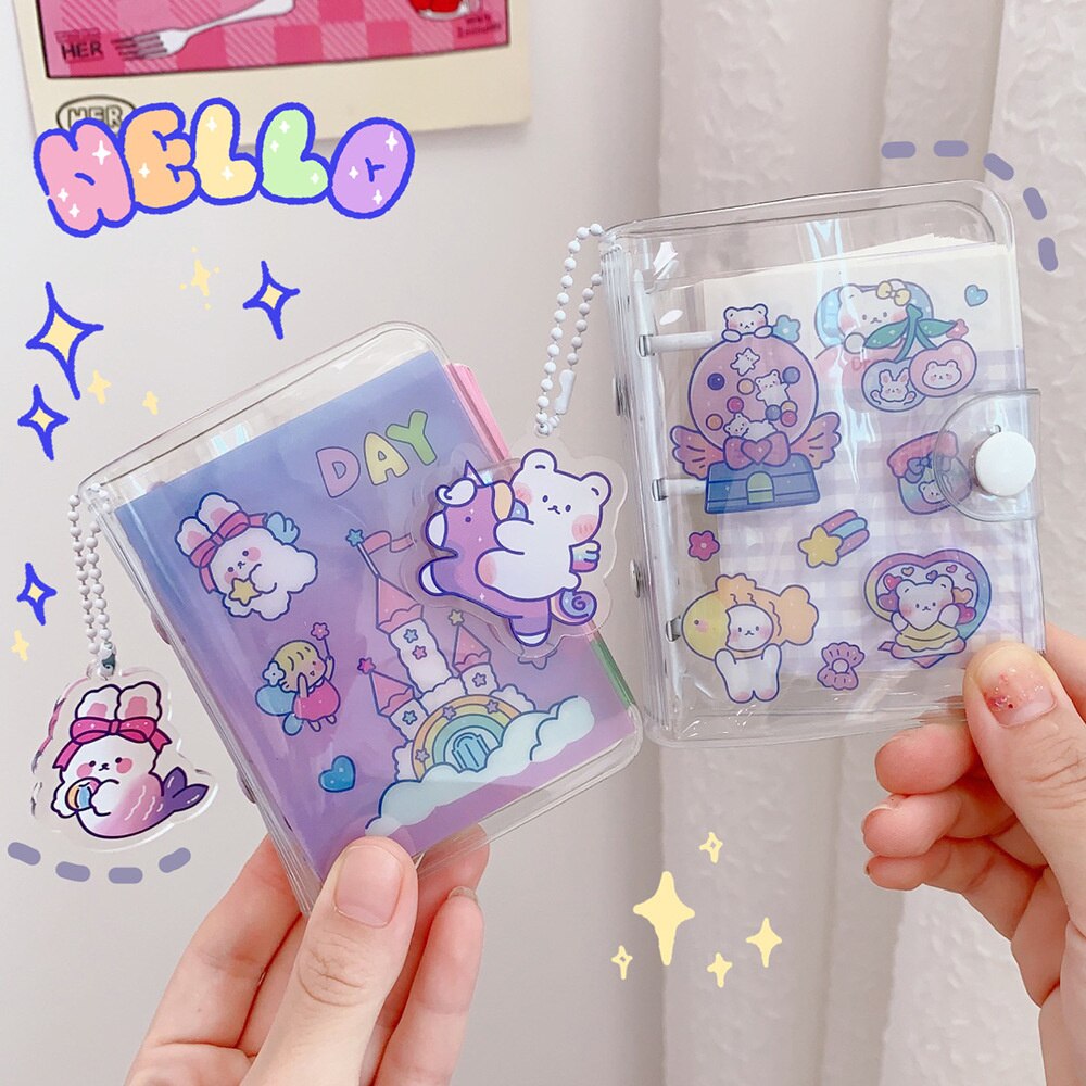Kawaii Transparent Mini Ring Binder