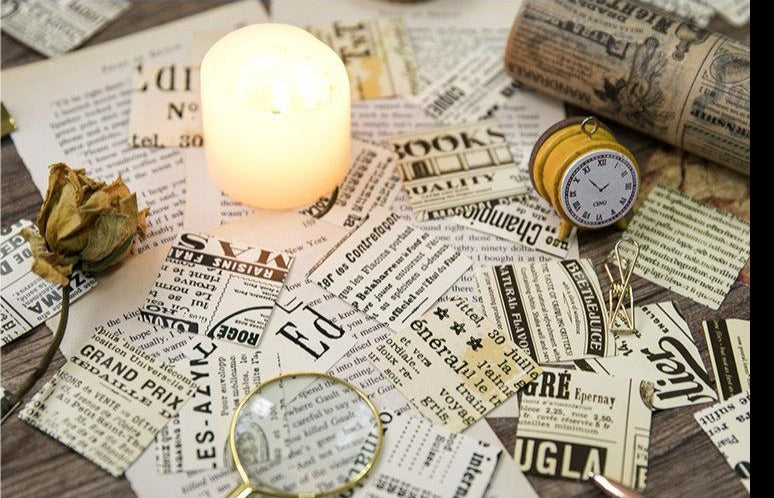 Vintage Newspaper Planner Stickers