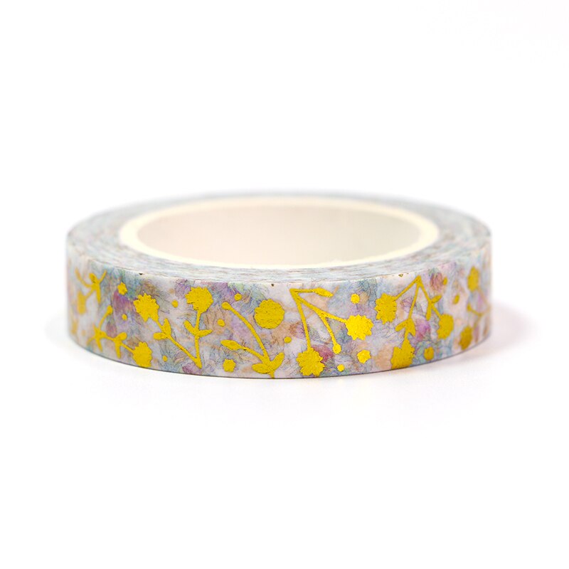 Golden Foiled Flower Washi Tape