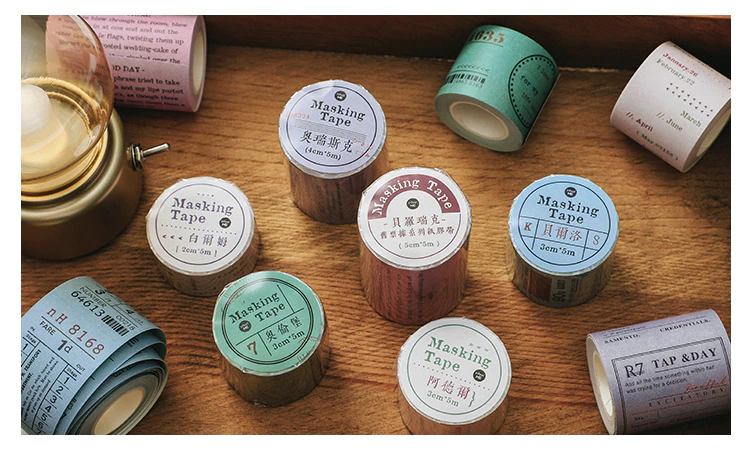 Retro Text Border Washi Tape
