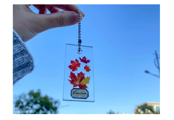 Dried Flowers Transparent Acrylic Charm