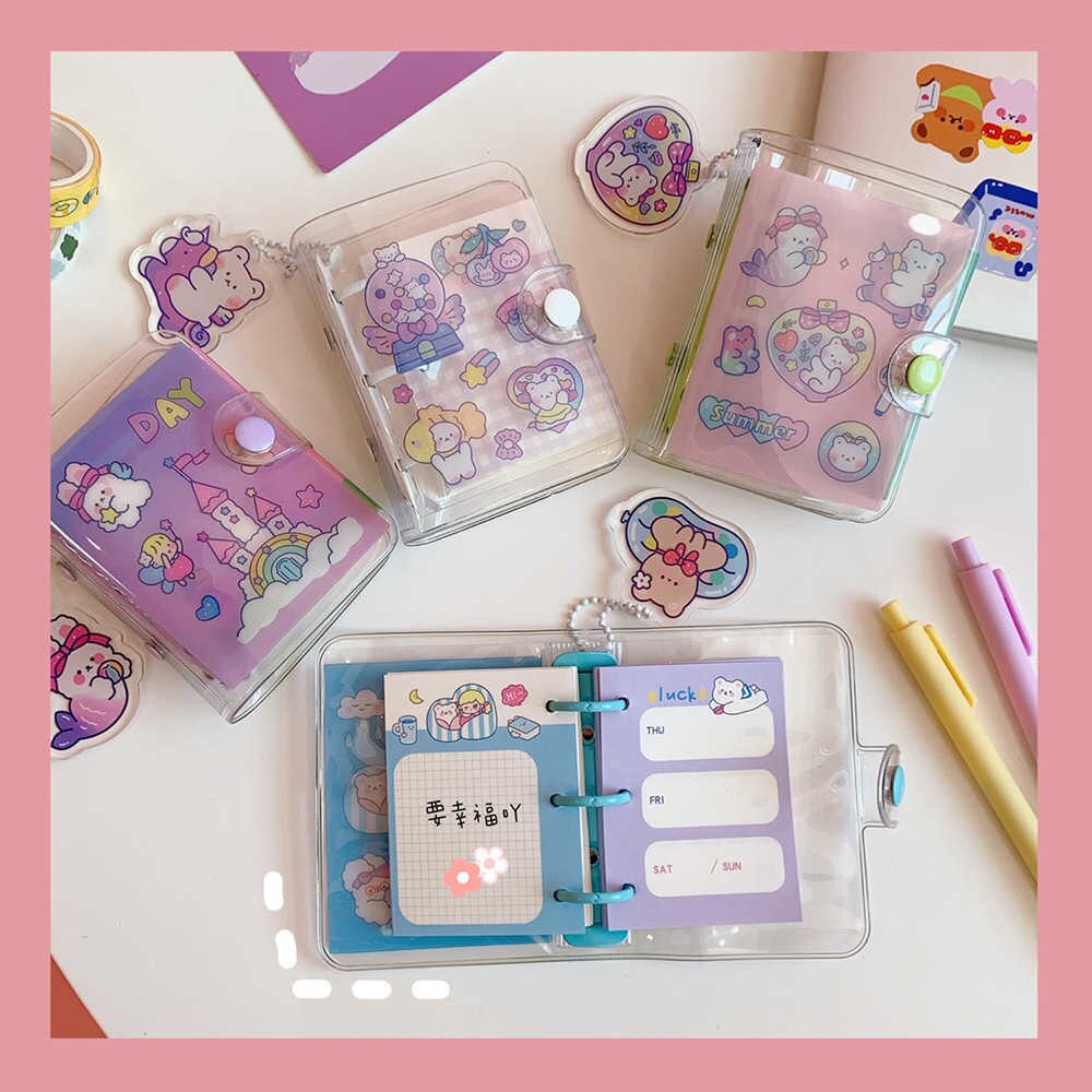 Kawaii Transparent Mini Ring Binder