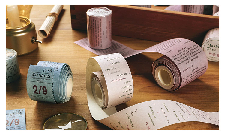 Retro Text Border Washi Tape
