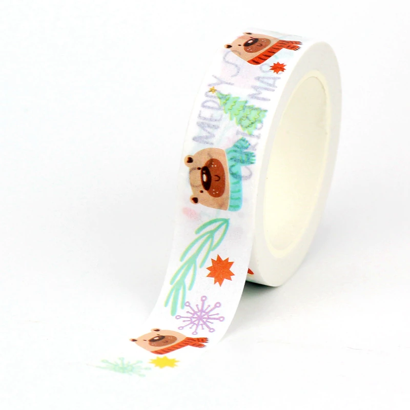 Bears and Snowflakes Washi Sample