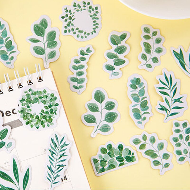 Green Leaves Planner Stickers