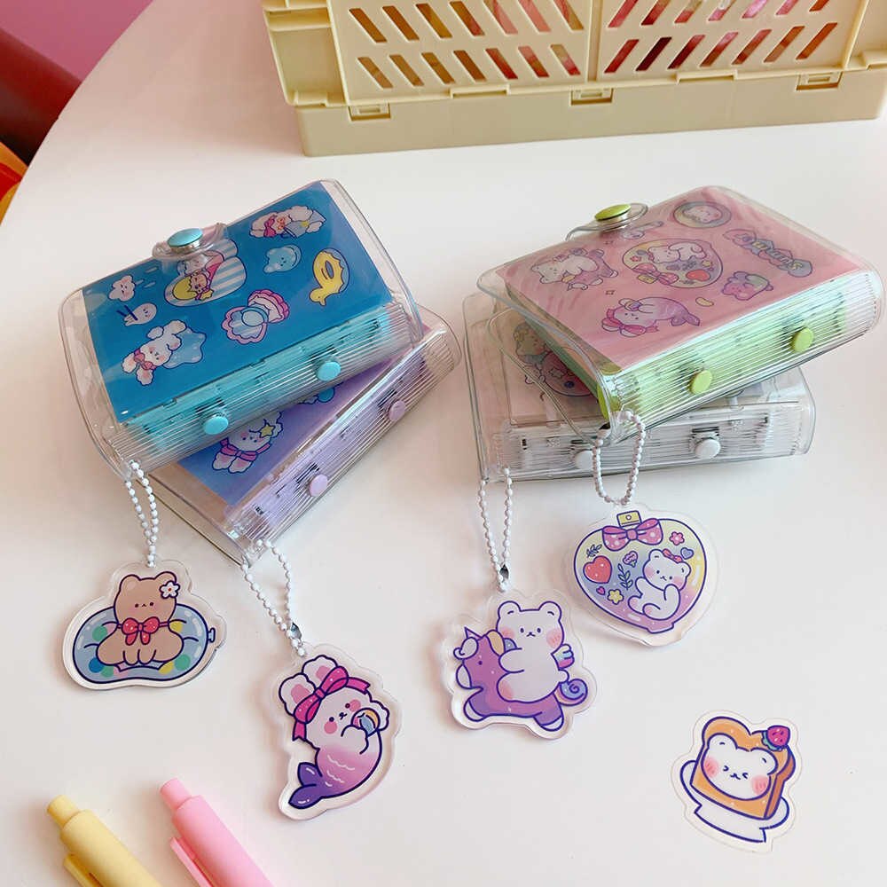 Kawaii Transparent Mini Ring Binder