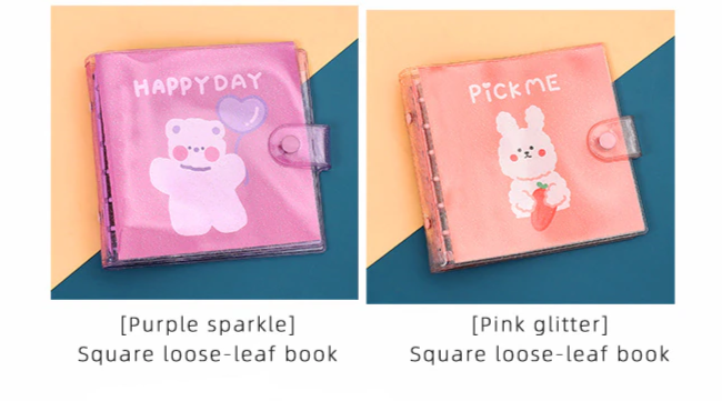 Cute Bear Transparent Ring Binder