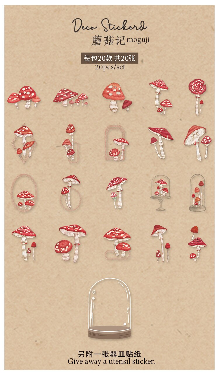 Retro Transparent PET Stickers