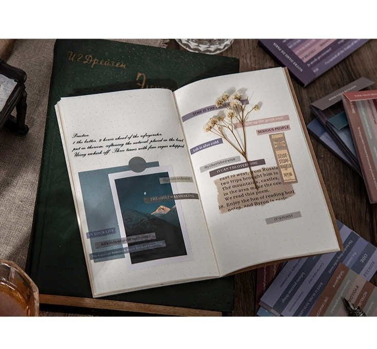 Retro English Library Series Sticker Booklet