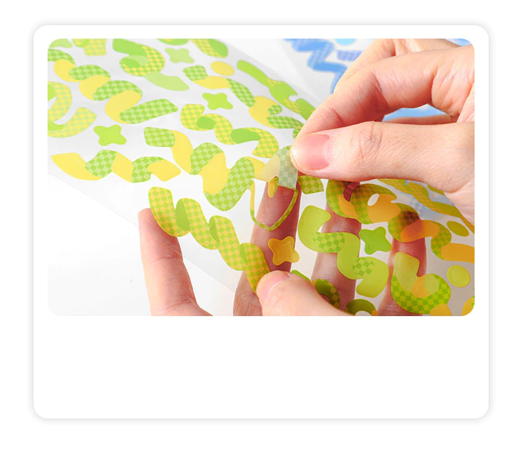 Checkered Confetti Stickers