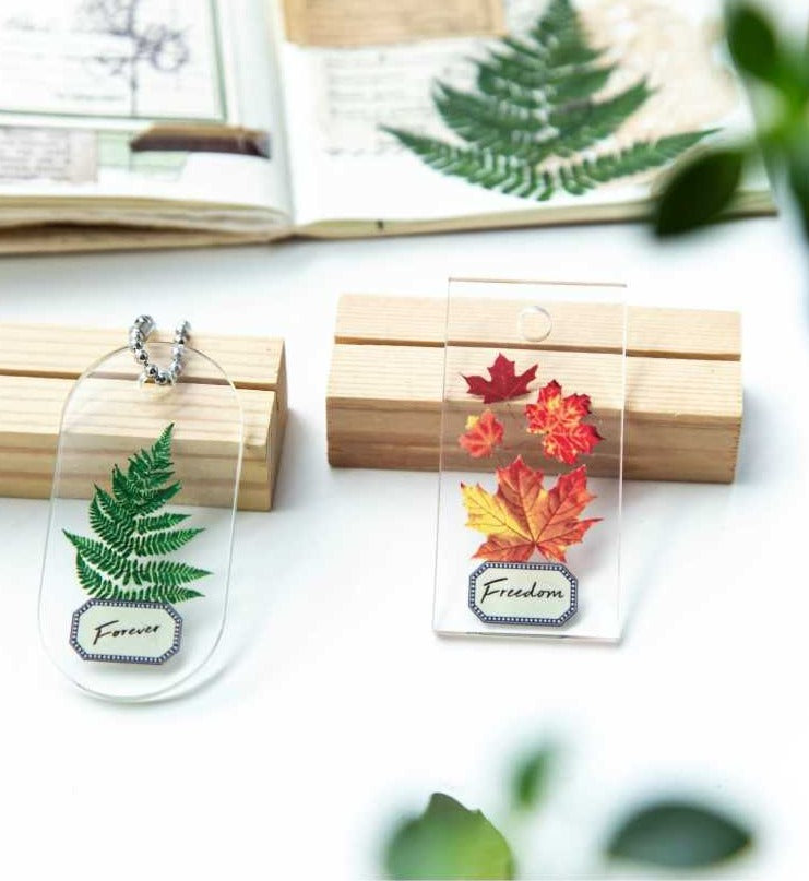 Dried Flowers Transparent Acrylic Charm