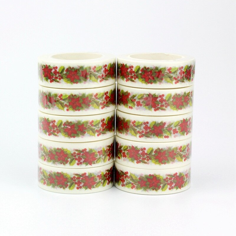 Christmas Poinsettia Washi Sample