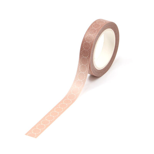 Dotted Circles Beige Washi Sample
