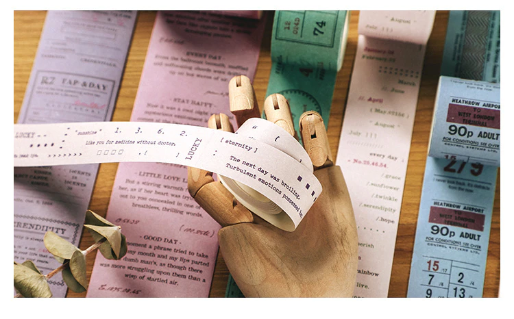 Retro Text Border Washi Tape
