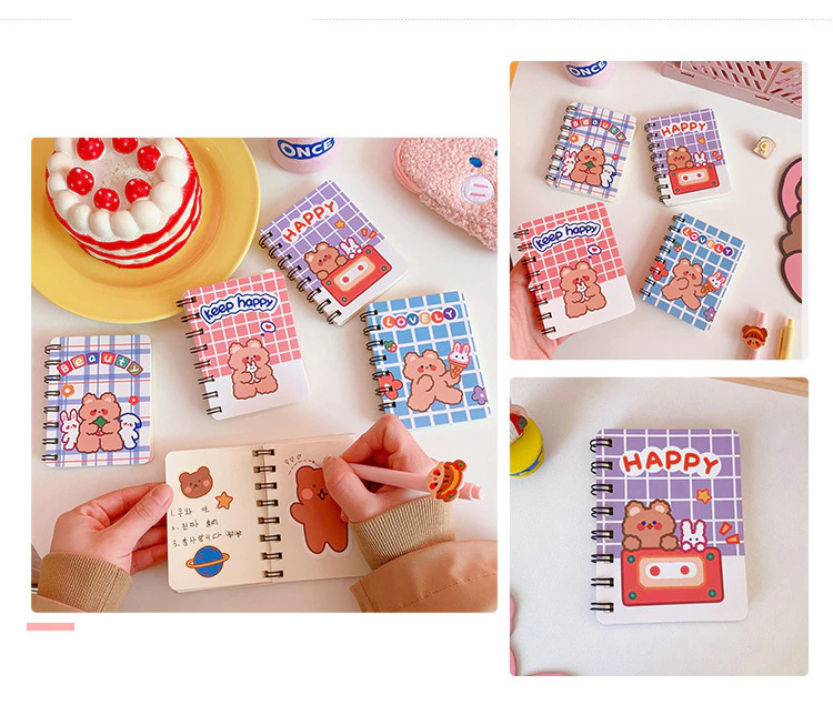 Cute Spiral Bound Mini Notebooks
