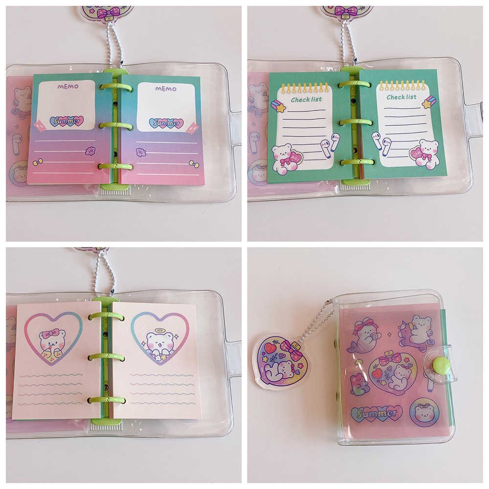 Kawaii Transparent Mini Ring Binder