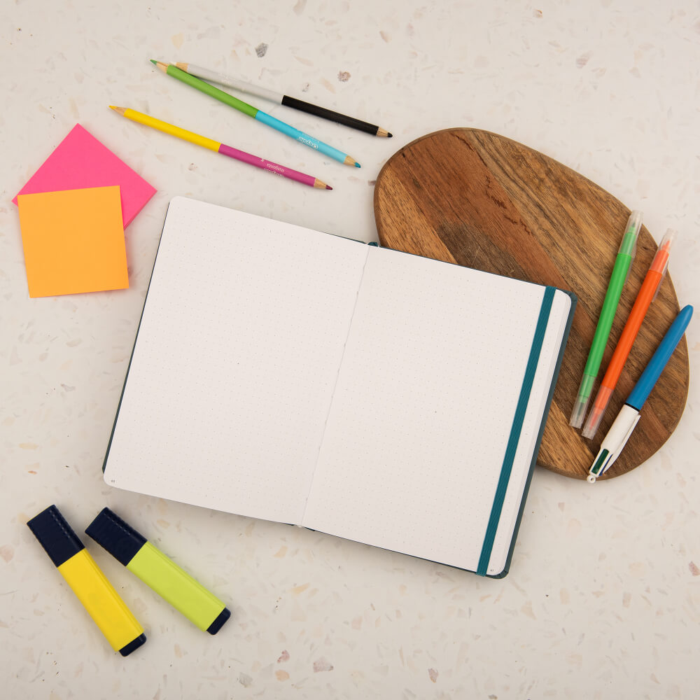 Yop & Tom A5 DOT GRID JOURNAL - HUMMINGBIRD - DEEP OCEAN