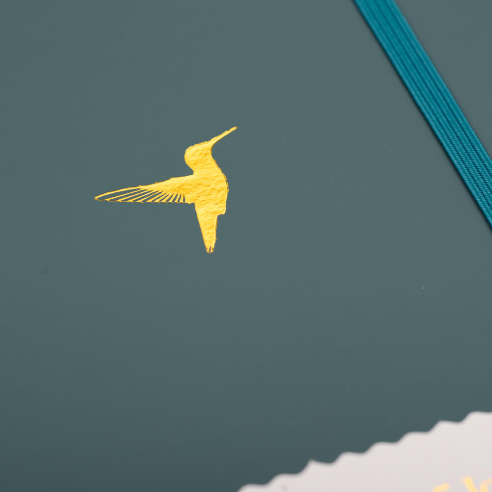 Yop & Tom A5 DOT GRID JOURNAL - HUMMINGBIRD - DEEP OCEAN