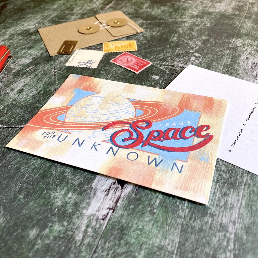 BK Postcard // Leave Space for the Unknown // Planet