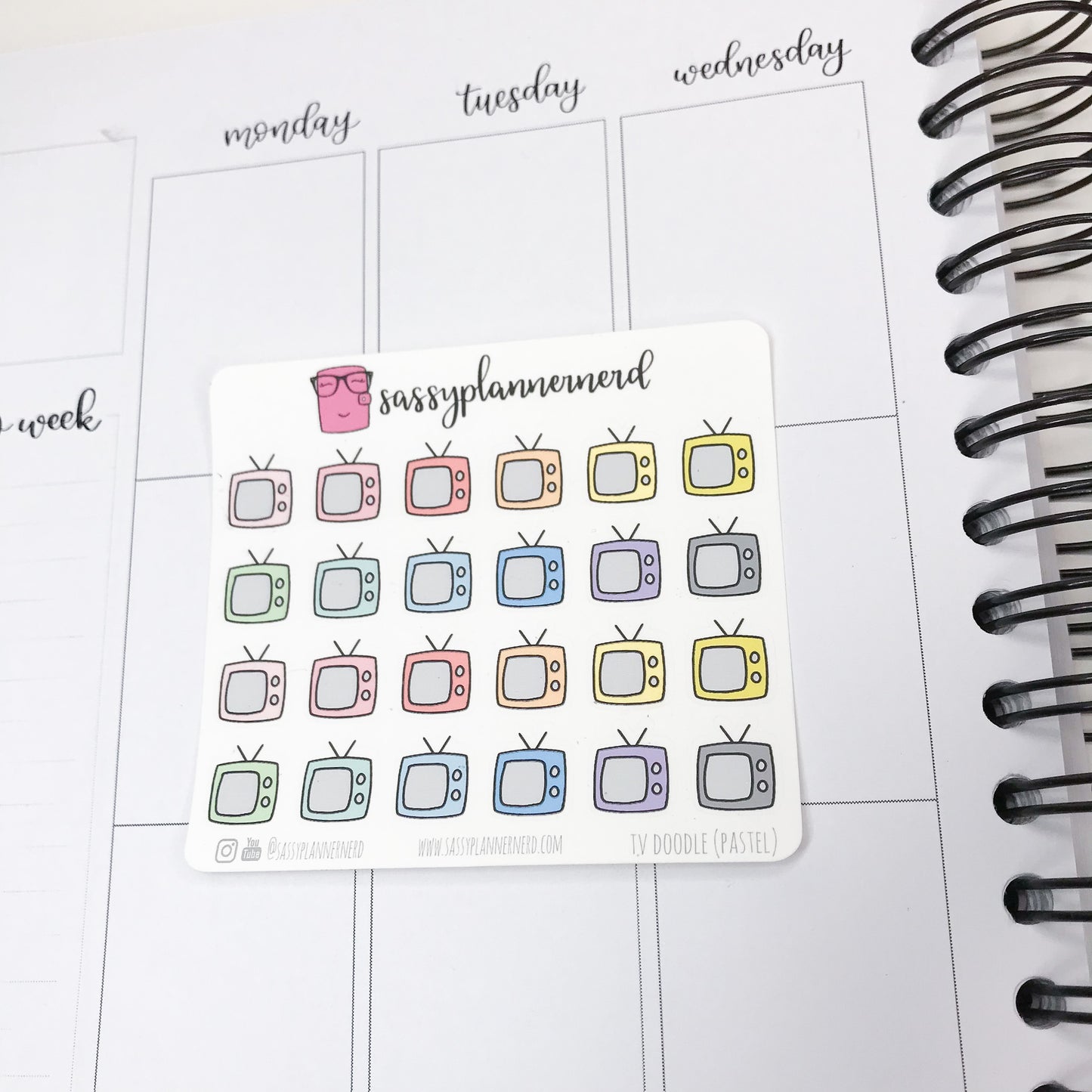 TV Icons Doodle Stickers