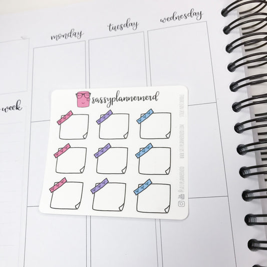 Sticky Note Doodle Stickers