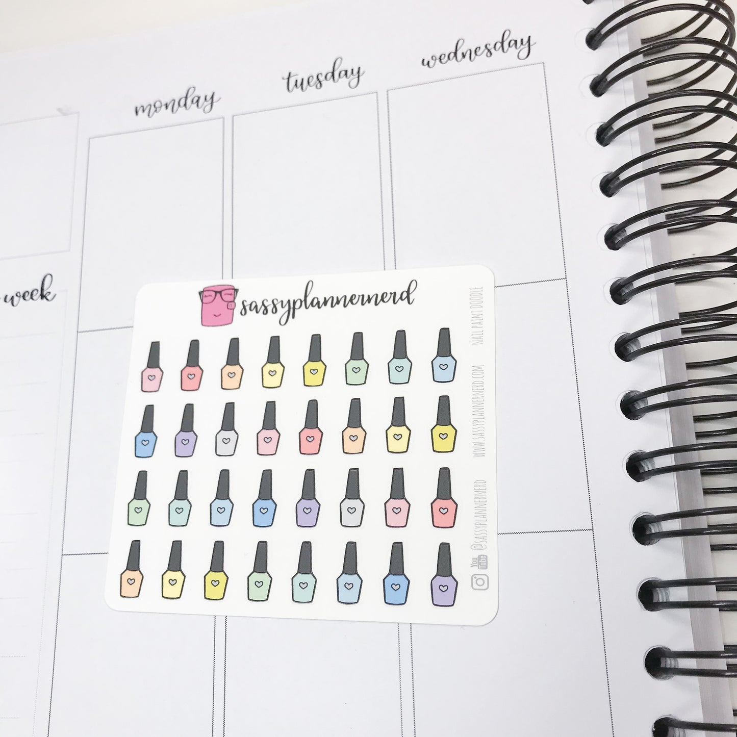 Nail Paint Doodle Stickers