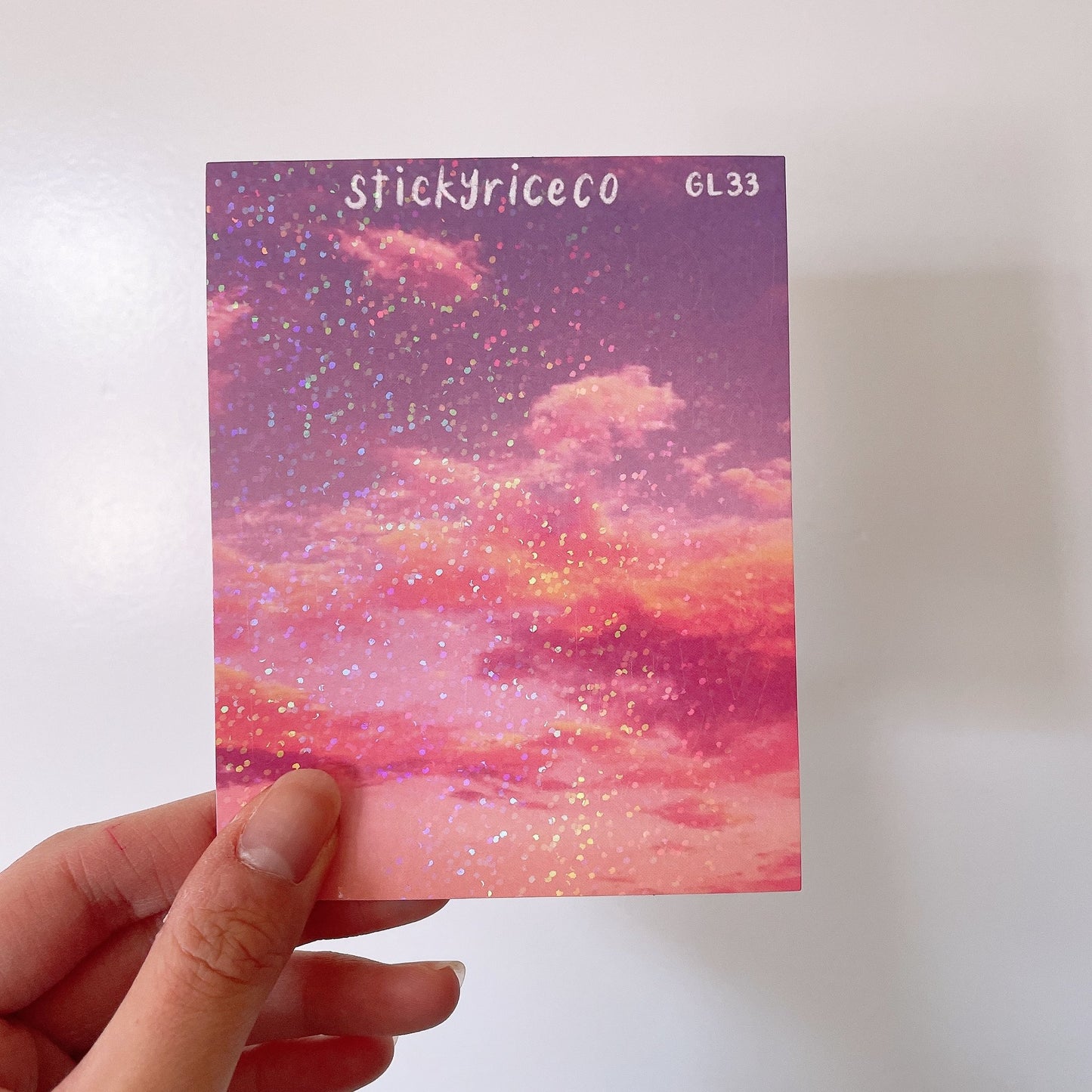 Aesthetic Designs Bubble Alphabet Holographic Glitter Vinyl Stickers