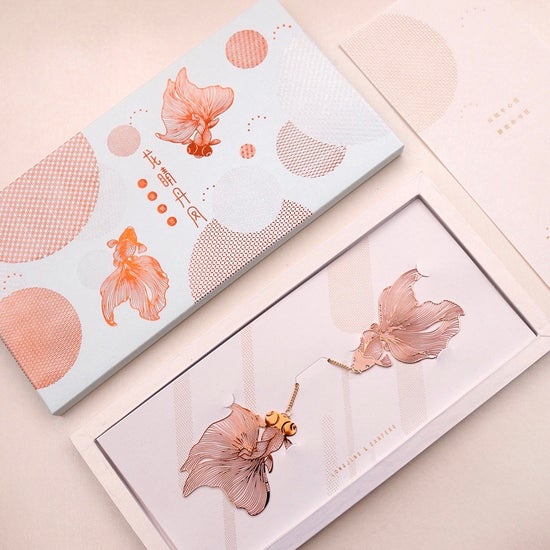 Koi Fish 18K Gold Plated Bookmark