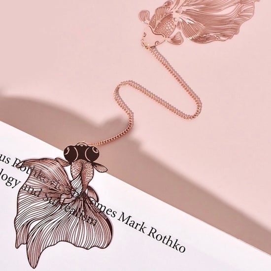 Koi Fish 18K Gold Plated Bookmark