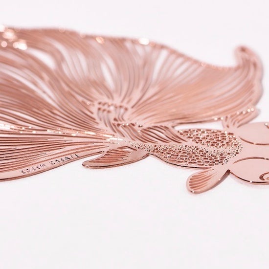 Koi Fish 18K Gold Plated Bookmark