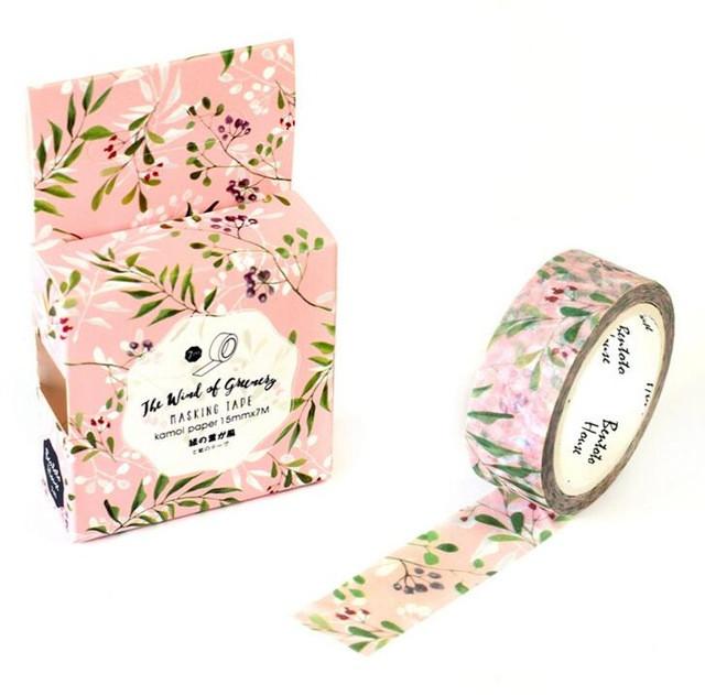 Pink Floral Washi Tape Sample