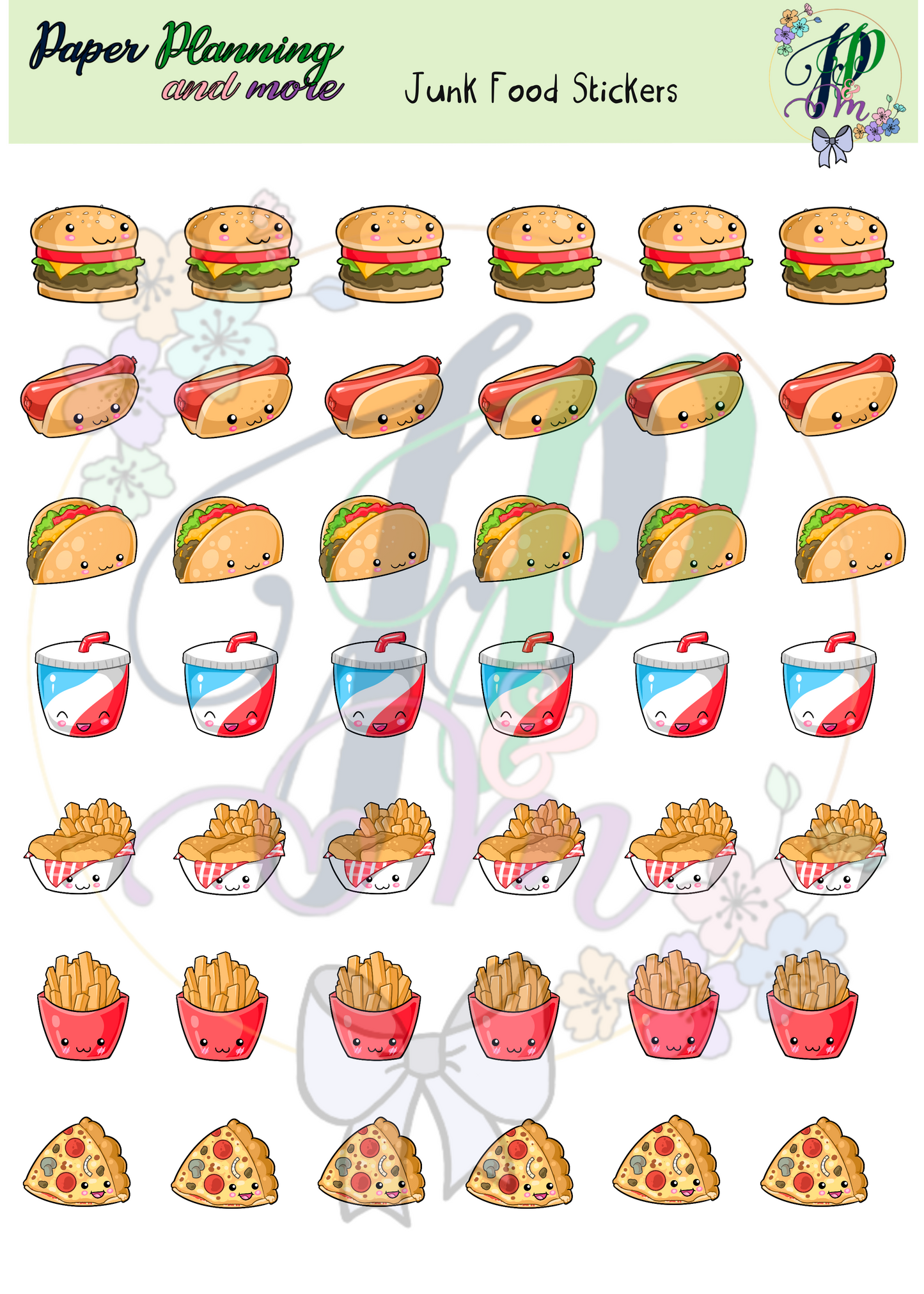Junk Food Sticker Sheet
