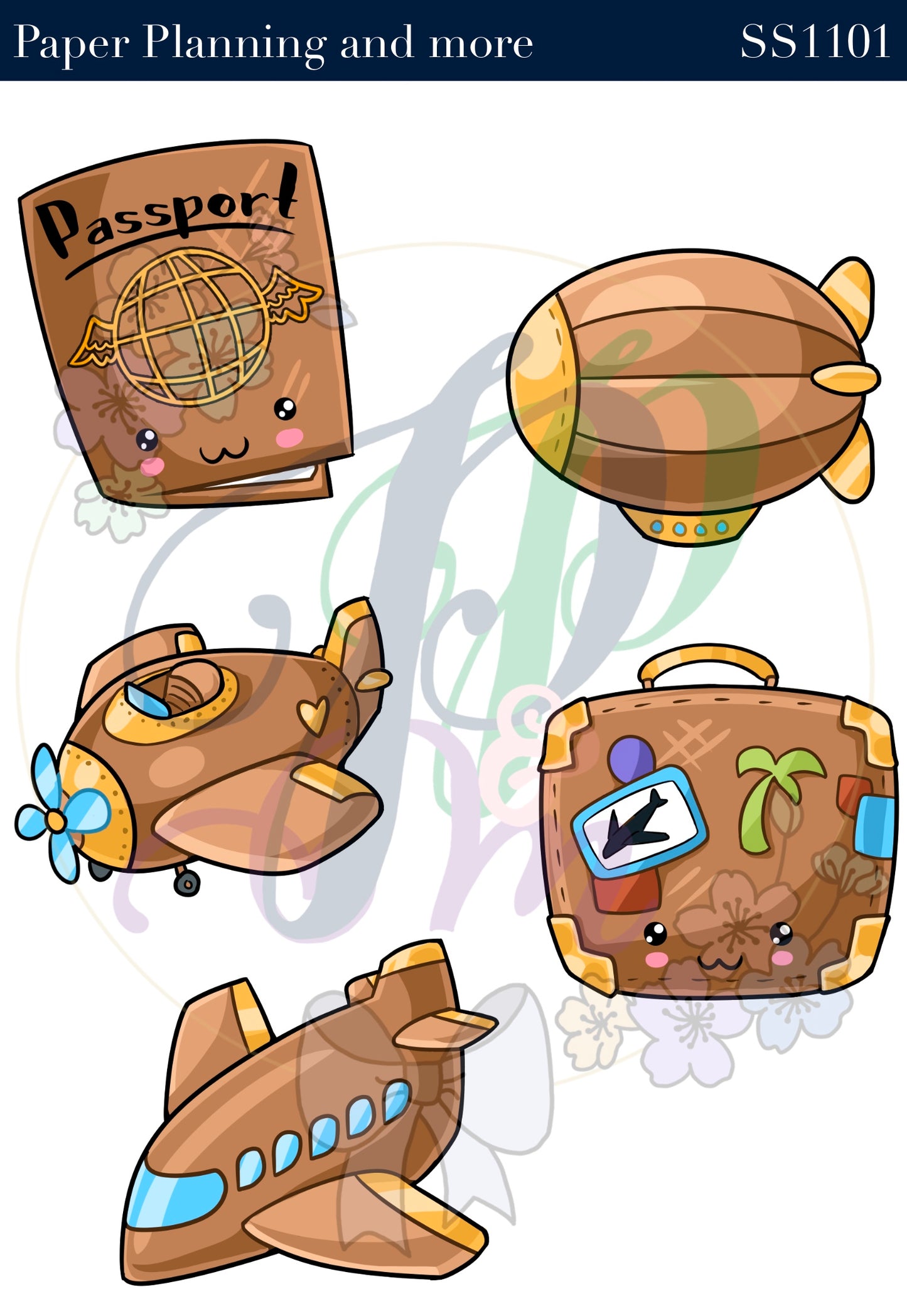 Kawaii Travel 2 Sticker Sheet