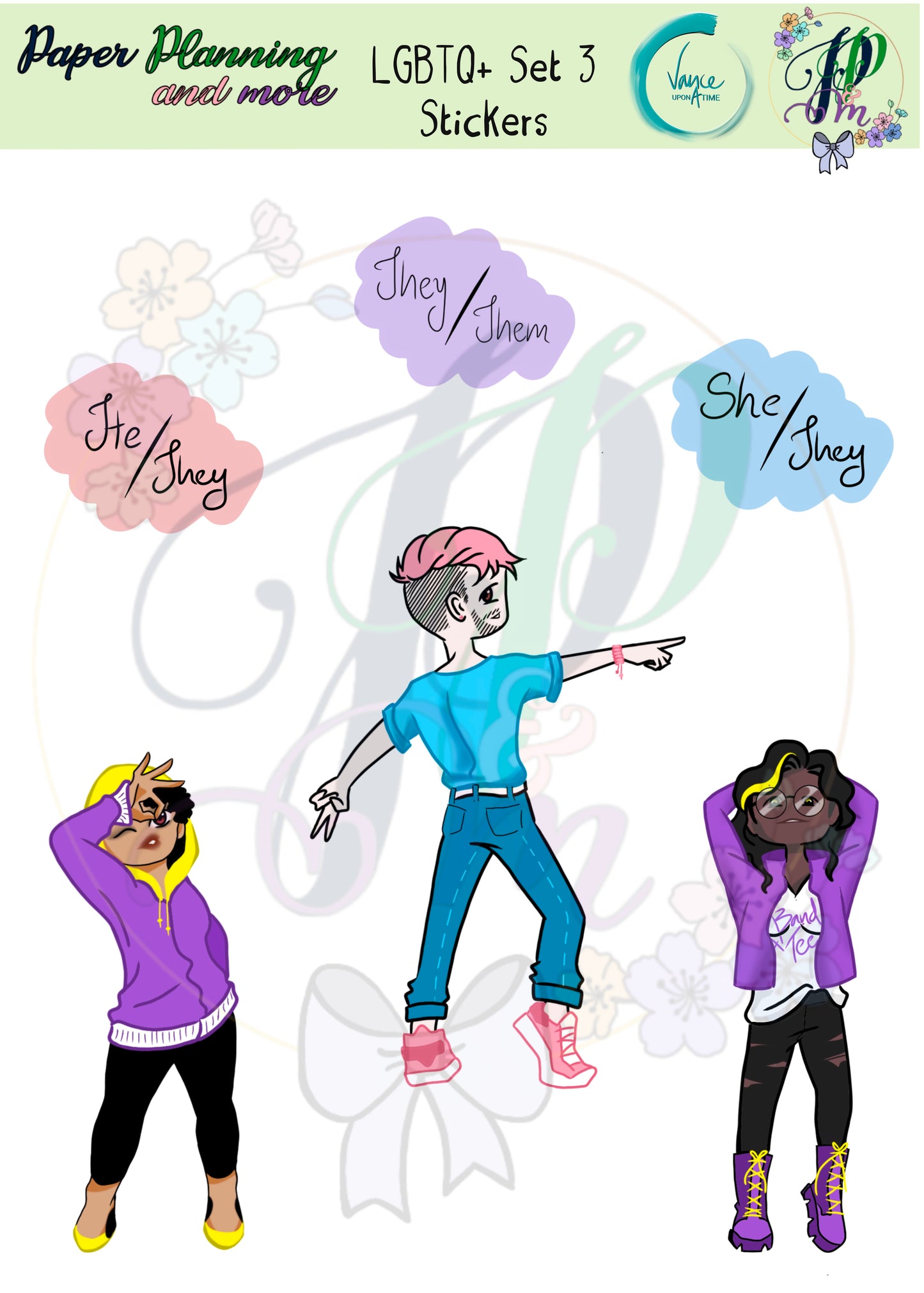 LGBTQ+ Sticker Set 3 Sheet