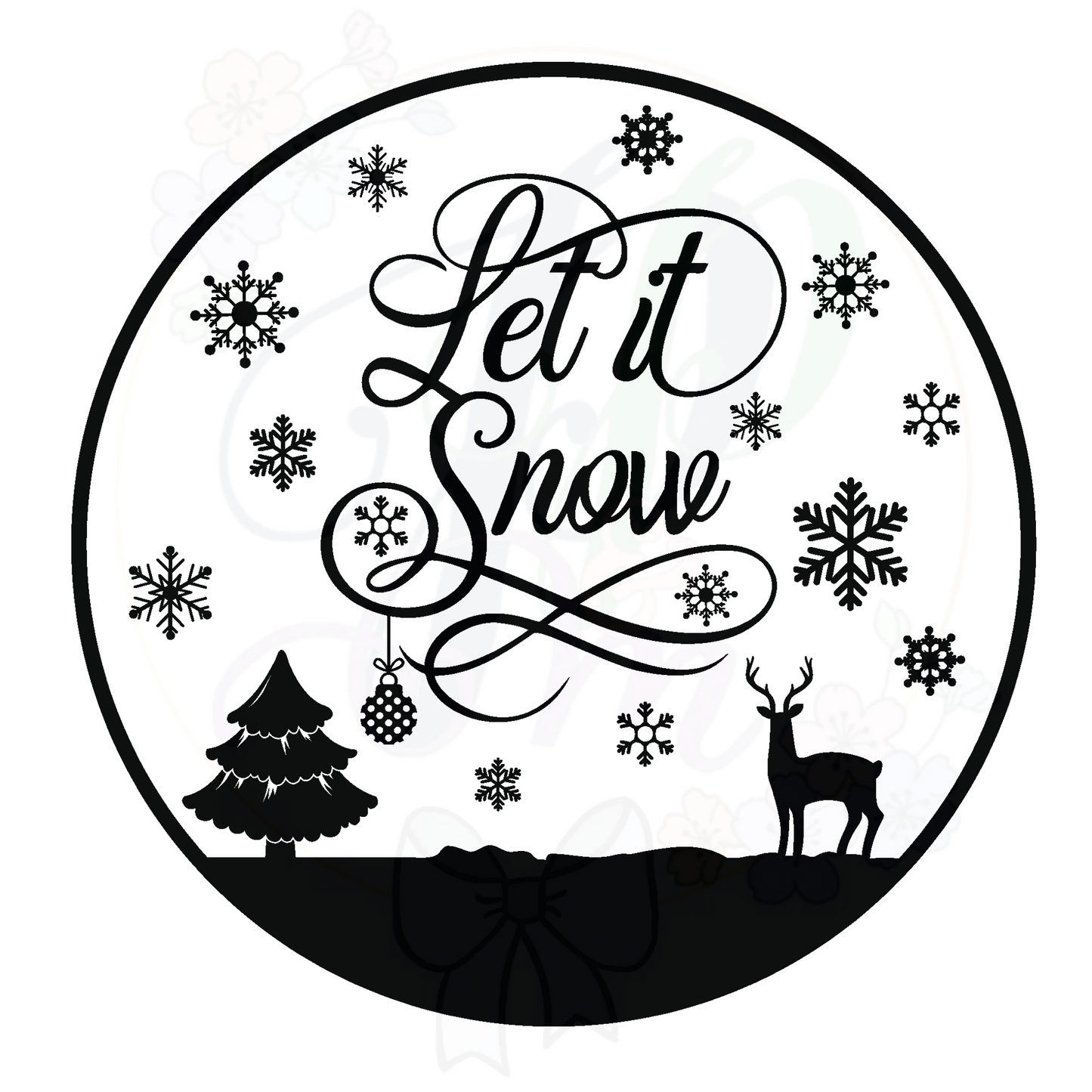 Let It Snow Die Cut Sticker
