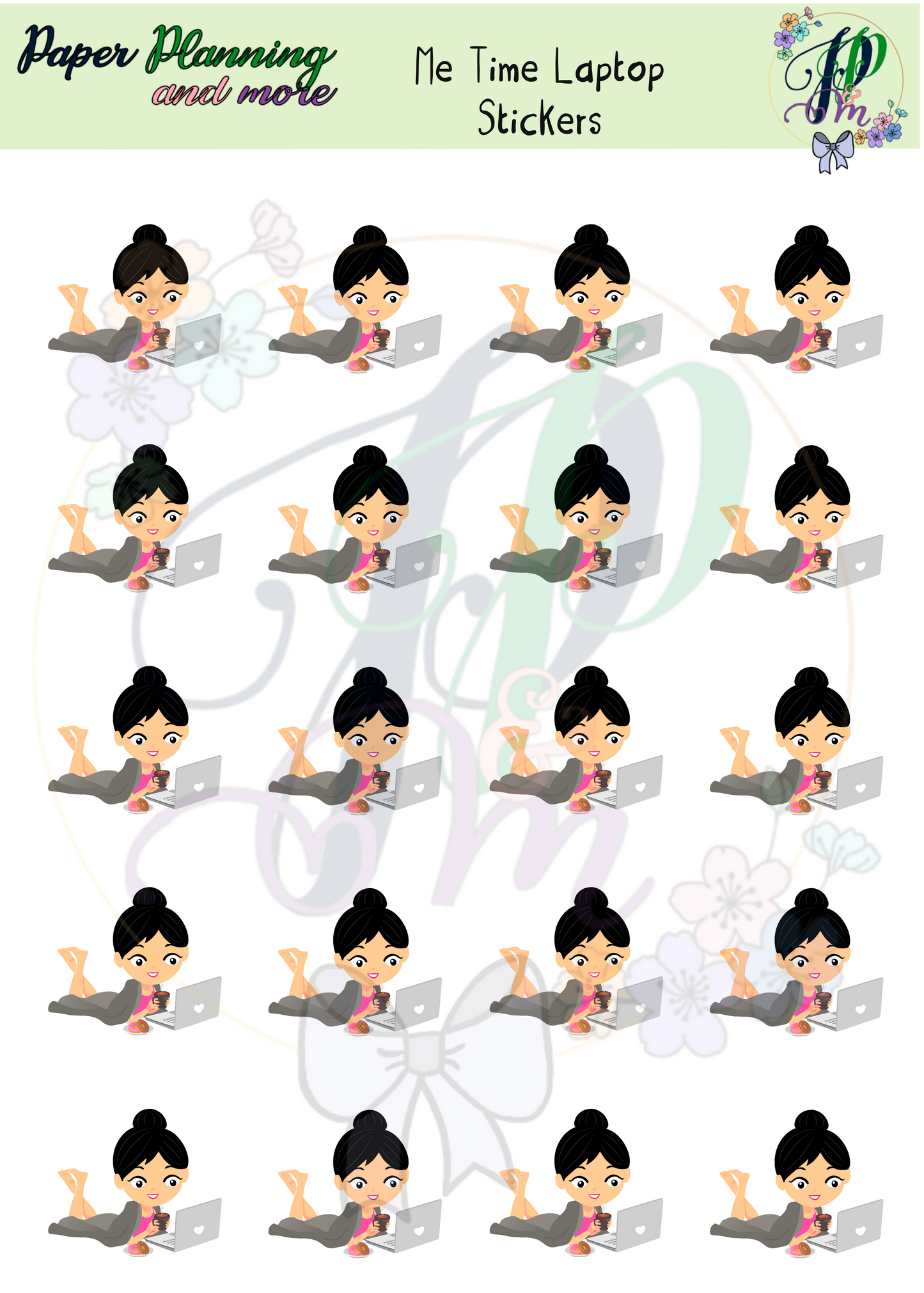 Me Time Laptop Sticker Sheet