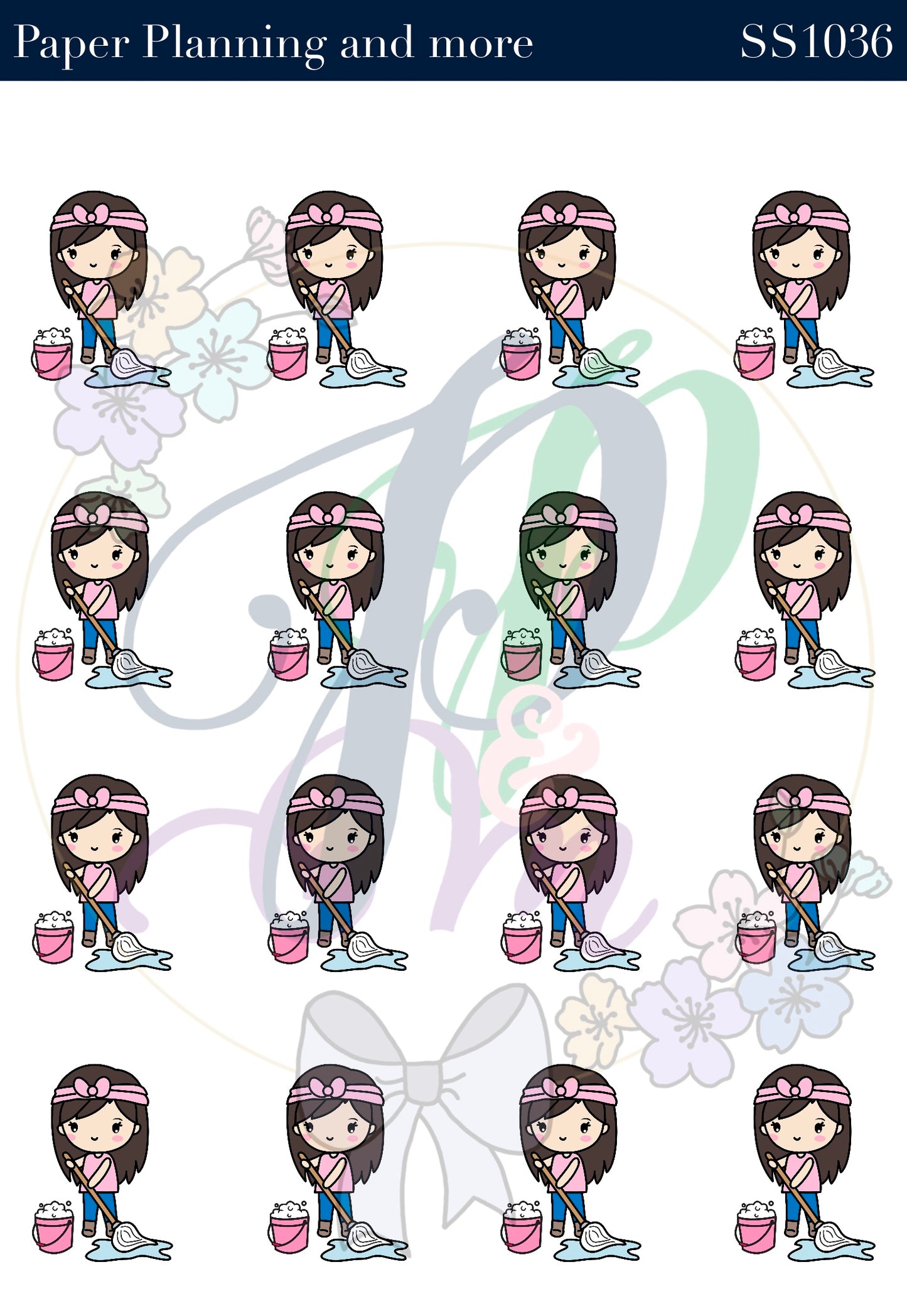 Mopping the Floor Sticker Sheet