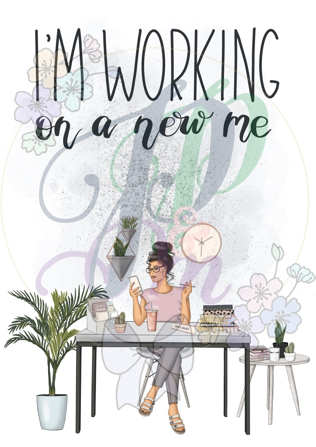 New Me Sticker Poster