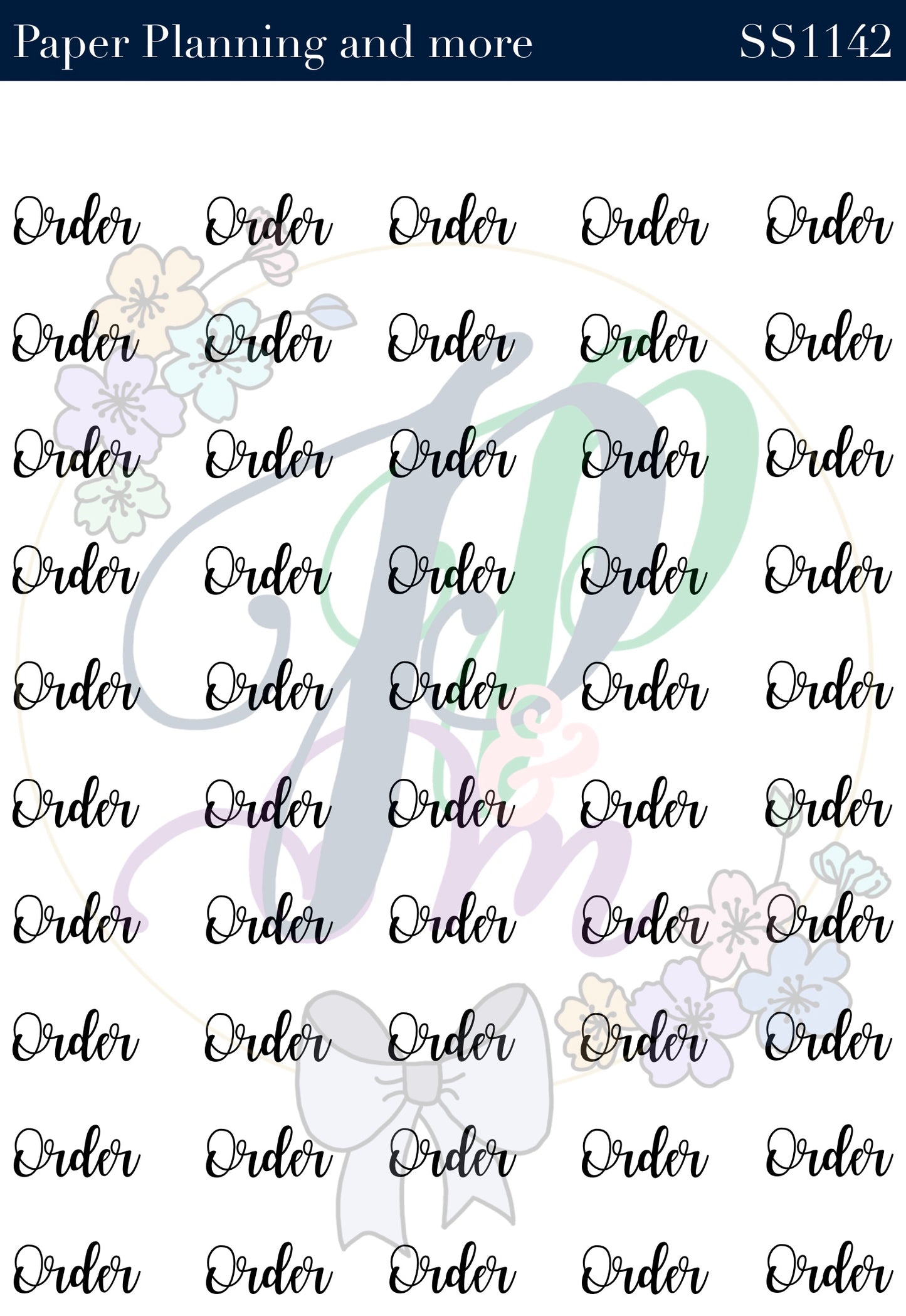 Order Handwritten Sticker Sheet